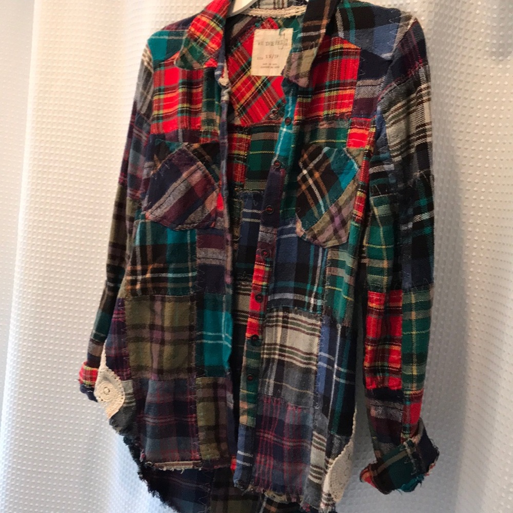 Free People patched Artisan Flannel Shirt